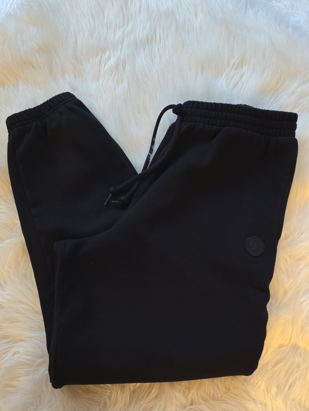 PINK Victoria's Secret Black Fleece Jogger Pants SIZE M